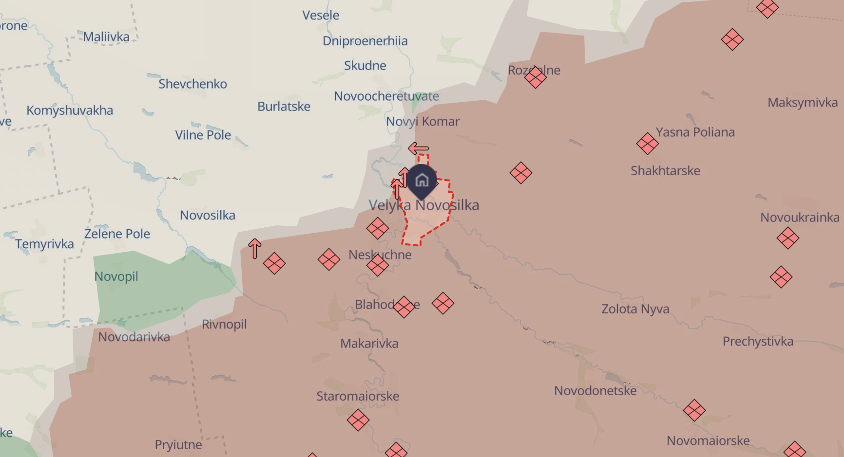No threat of Ukrainian Forces encirclement in Velyka Novosilka - Military reports